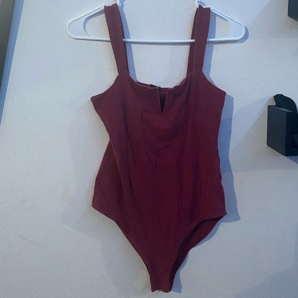 V- cut front body suit